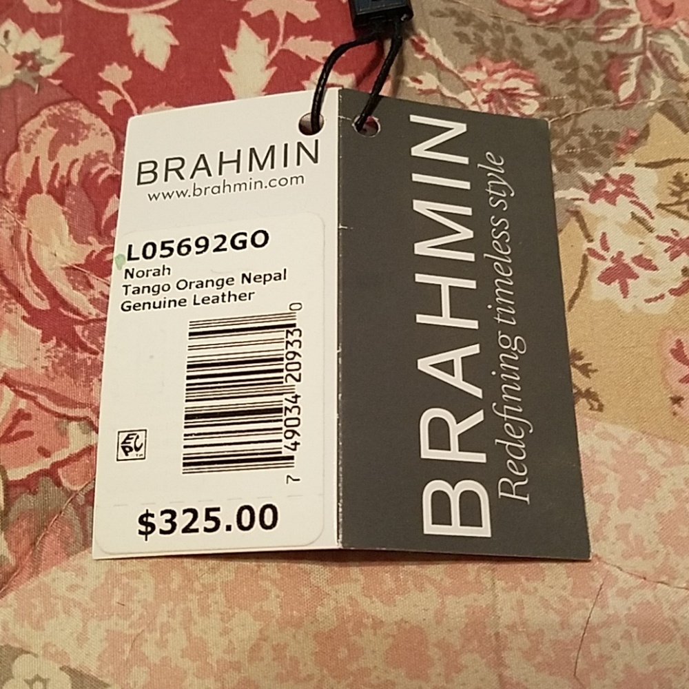 SOLD!!BRAHMIN NORAH TANGO ORANGE NEPAL HANDBAG - Picture 4 of 8